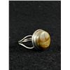 Image 1 : Rare Vintage Sterling Silver 925 Modernist Landscape Picture Jasper Ring Size 9 4.7g - Tested