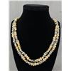 Image 1 : Vintage Double Strand Pearl Necklace Sterling Silver Filigree Clasp 24" 65.8 Grams - Tested