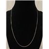 Image 1 : 14k White Gold Curb Link Chain Necklace 19" - Tested