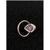 Image 2 : Vintage Sterling Silver Purple Teardrop Ring Size 6.5- Tested