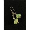 Image 2 : Vintage 925 Sterling Silver Turquoise & Sterling Beads Dangle Drop Earrings 2" 8.1g - Tested