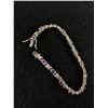 Image 3 : Vintage 925 Sterling Silver Genuine Amethyst Ladies Tennis Bracelet 7.5" 12.0g - Tested
