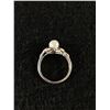 Image 2 : 925 Sterling Silver Vintage Genuine Pearl Ring Size 6.75 - Tested