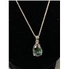 Image 2 : 925 Sterling Silver & Sparkly Mystic Topaz Teardrop 19" Necklace - Tested