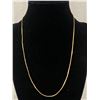 Image 1 : 14k Yellow Gold 18" Box Link Chain Necklace 2.4 Grams - Lobster Clasp Hallmarked 585 - Tested