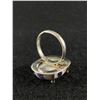 Image 3 : Vintage Sterling Silver Purple Agate Ring Size 7 - 7.8g - Tested