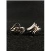 Image 2 : Two Vintage Sterling Silver Modernist Abstract Rings Size 6.5 & 7.75 - 10.3g - Tested