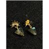 Image 2 : Vintage Silver w/ Genuine Stones Necklace and Pair of Earrings
