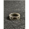 Image 1 : Vintage Sterling Silver Black Enamel Ring Band