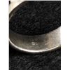 Image 3 : Vintage Sterling Silver Black Enamel Ring Band