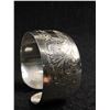 Image 2 : Sterling Silver Cuff Bangle Hand Engraved Tested and Polished