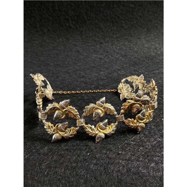 Vintage Sterling Silver Acorn Bracelet