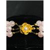 Image 3 : Triple Strand Genuine Rose Quartz, Jade and Amethyst Stone Necklace