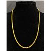 Image 1 : Twisted Gold Chain Necklace, Unmarked