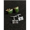 Image 1 : 2 Pairs of Cufflinks, One Pair B.C Jade
