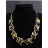 Image 1 : 1950s Celluloid w/ Gold Flakes Inlay Choker Necklace