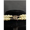 Image 3 : Vintage Pearls w/ Rhinestones Choker Necklace