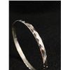 Image 2 : Nice Sterling Silver Bangle Facet Cut