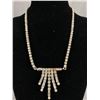 Image 1 : Unusual Art Deco Rhinestone & Sterling Silver Necklace