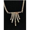 Image 2 : Unusual Art Deco Rhinestone & Sterling Silver Necklace