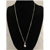Image 1 : Sterling Silver Necklace with Nice Solitaire Drop Pendant