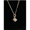 Image 2 : Sterling Silver Necklace with Nice Solitaire Drop Pendant