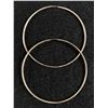 Image 1 : Pair of Large 3" + Sterling Silver Hoop Earrings