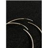 Image 2 : Pair of Large 3" + Sterling Silver Hoop Earrings