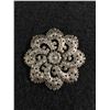 Image 1 : 1920's-30's Silver Coloured Pierced Pin Wheel Brooch