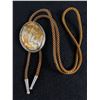 Image 1 : Fabulous 2.5" L Sterling & Agate Bolo Tie