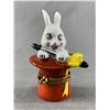 Image 1 : Rare Limoges France CM Peint Main Magic Rabbit in Top Hat Hinged Trinket Box