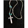 Image 3 : 2 Sterling Silver Necklaces with Cross Pendants