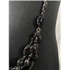 Image 2 : Gorgeous Vintage Black Glass Beads with Ribbon Tie Necklace. Possibly Mourning Jewelry