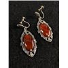 Image 1 : Vitnage Amber Stone Sterling Earrings- Beautiful Design