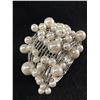 Image 2 : Statement Silvertone Bracelet with Pearls - Nice Quality