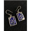 Image 1 : Gorgeous Sterling with Inlaid Lapis Earrings