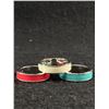 Image 1 : Lia Sophia Set of 3 Enamalled Rings