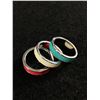 Image 2 : Lia Sophia Set of 3 Enamalled Rings