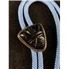 Image 2 : Sterling Silver Bolo Tie Pendant with Black Onyx, Aztec Design