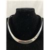 Image 2 : Large Heavy 925 Sterling Silver Wide Choker Necklace Marked & tested