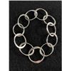 Image 1 : Sterling Silver Handmade Large Hammered Solid Link Bracelet by PJ