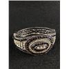 Image 1 : Large Black & White Rhinestone Bangle Hinged