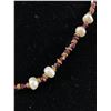 Image 2 : Genuine Garnet & Genuine Pearl Bead Necklace