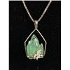 Image 2 : 925 Sterling Silver Pendant with Genuine Stone and Natural Crystal With Sterling Silver Chain