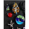 Image 2 : Collection of Blown Venitian Art Glasss Pendants