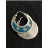 Image 2 : Heavy Quality Turquoise Inlay Sterling Earrings