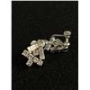 Image 2 : Nice Pair of 1950's Jay-Flex Sterling & Rhinestone Earrings