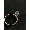 Image 2 : Unusual Sterling Ring with Blue Stone Dangle Ring