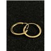 Image 2 : Pair of 10 or 14K Gold Hoop Earrings