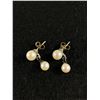 Image 1 : Antique Victorian 9ct Gold Marked Pearl Earrings